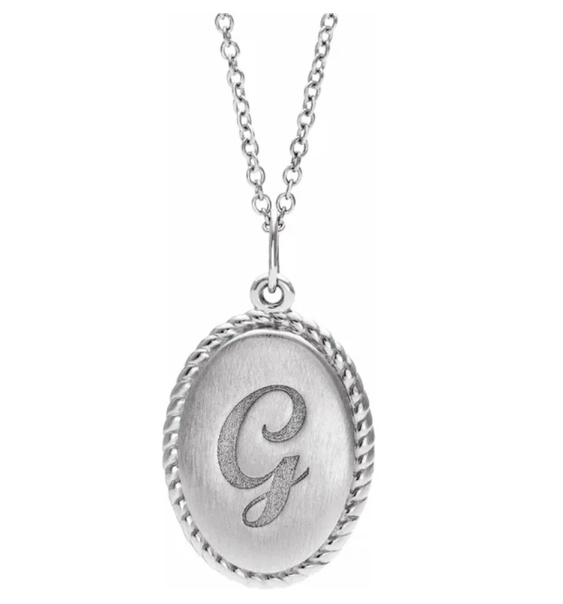 Oval Engravable Charm