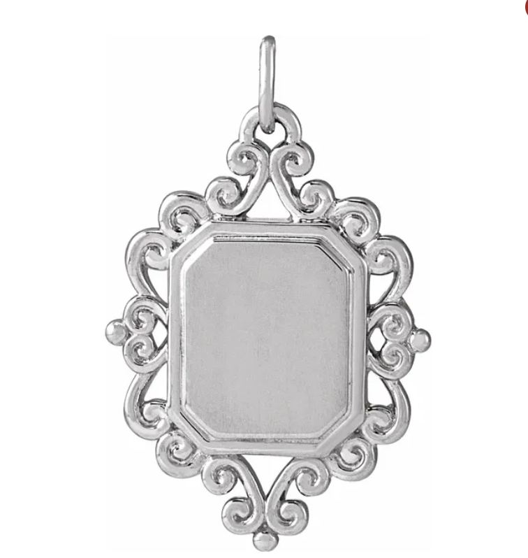 Charms (Antique-Style) Engravable Pendant