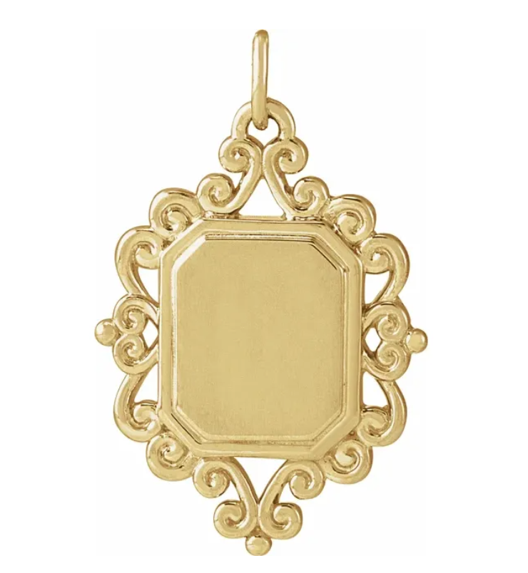Charms (Antique-Style) Engravable Pendant