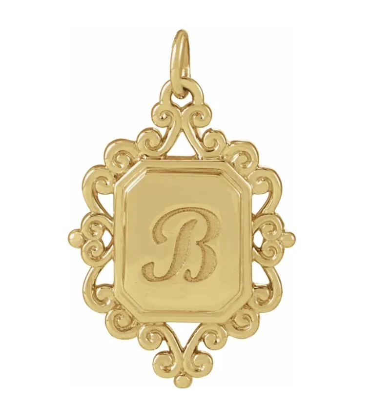 Charms (Antique-Style) Engravable Pendant