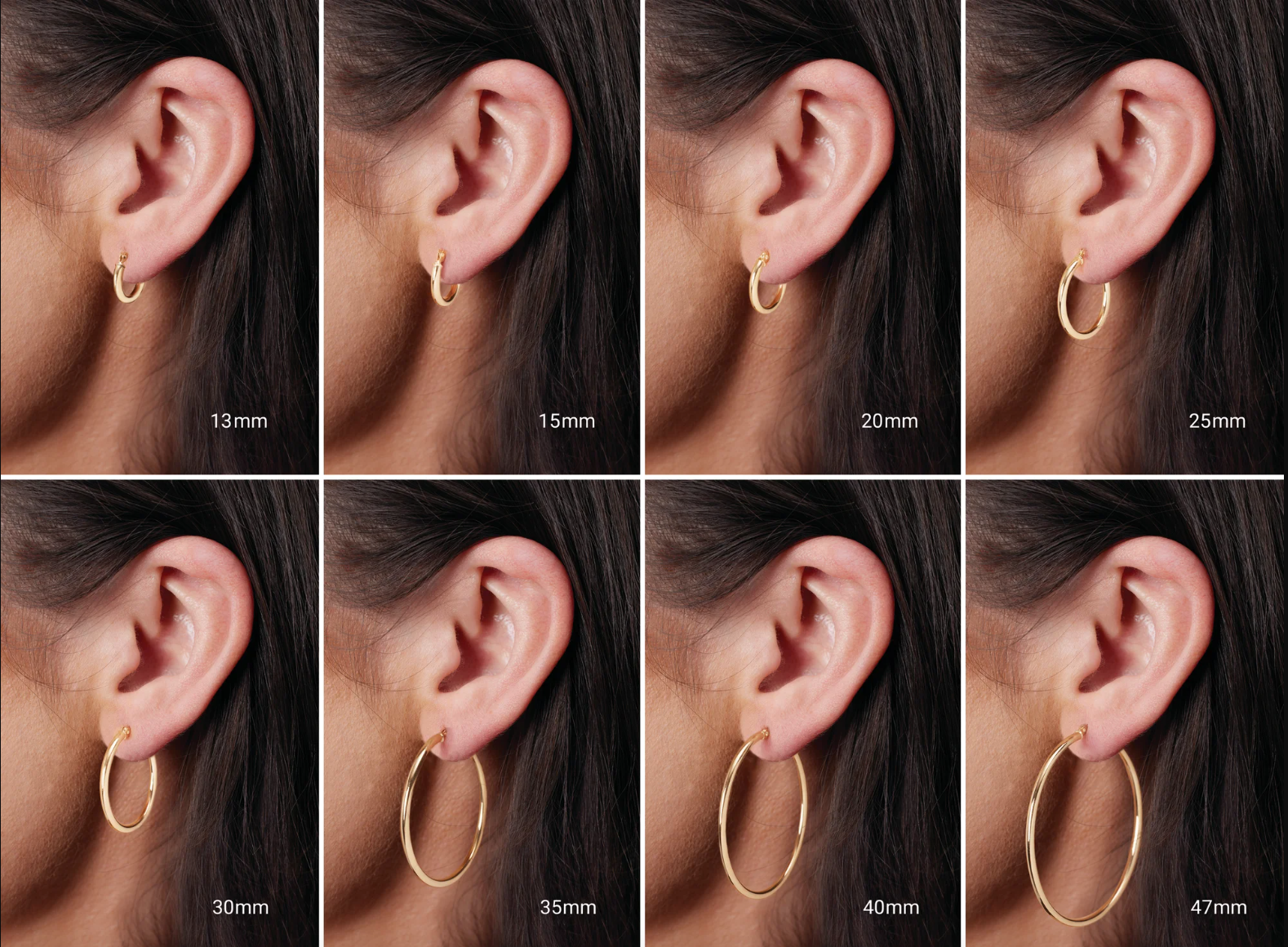 Jumbo Gold Uptown Hoop Earrings