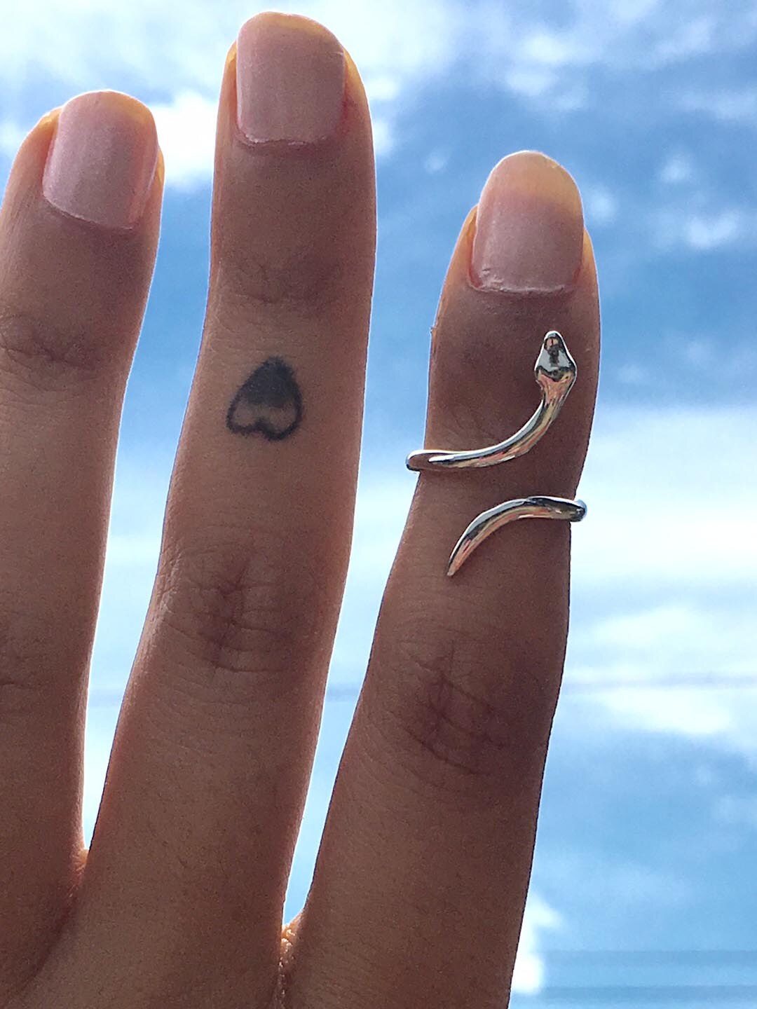 Silver Snake Midi Ring