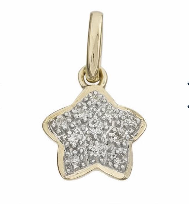 Gold Diamond Star Charm