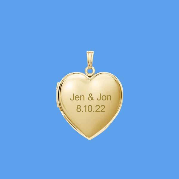 14kt Gold Filled Heart Locket, Custom Charm Pendant