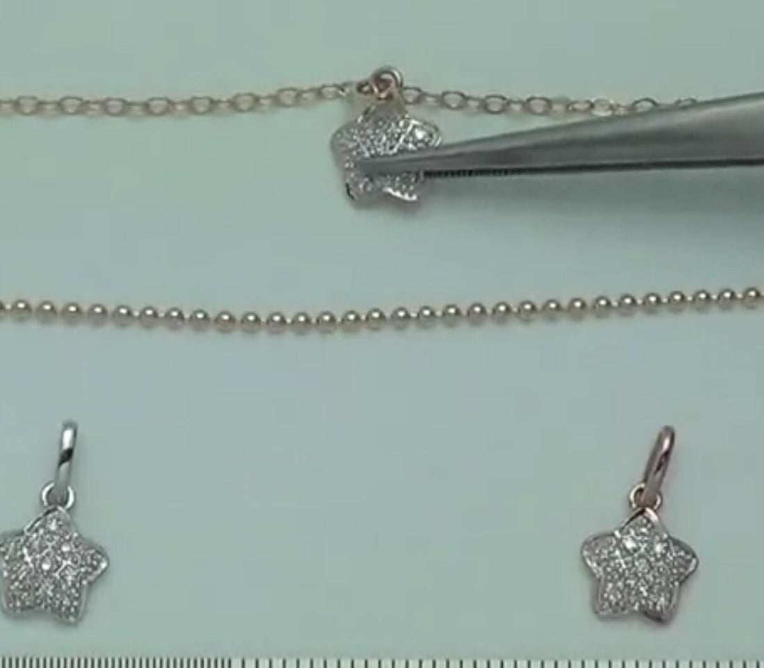 Gold Diamond Star Charm