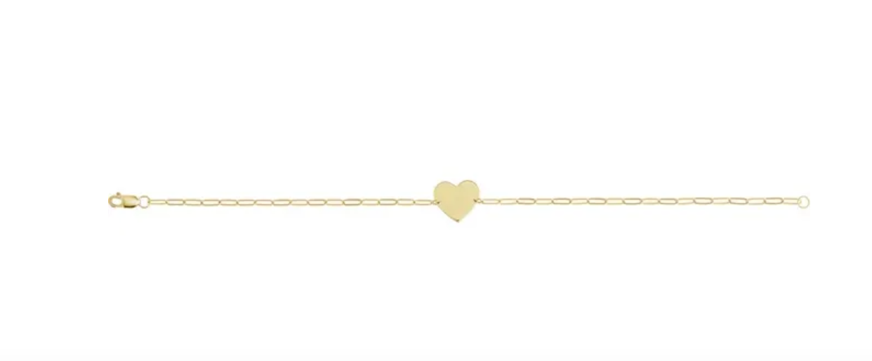 Heart Tag Engravable Chain Bracelets