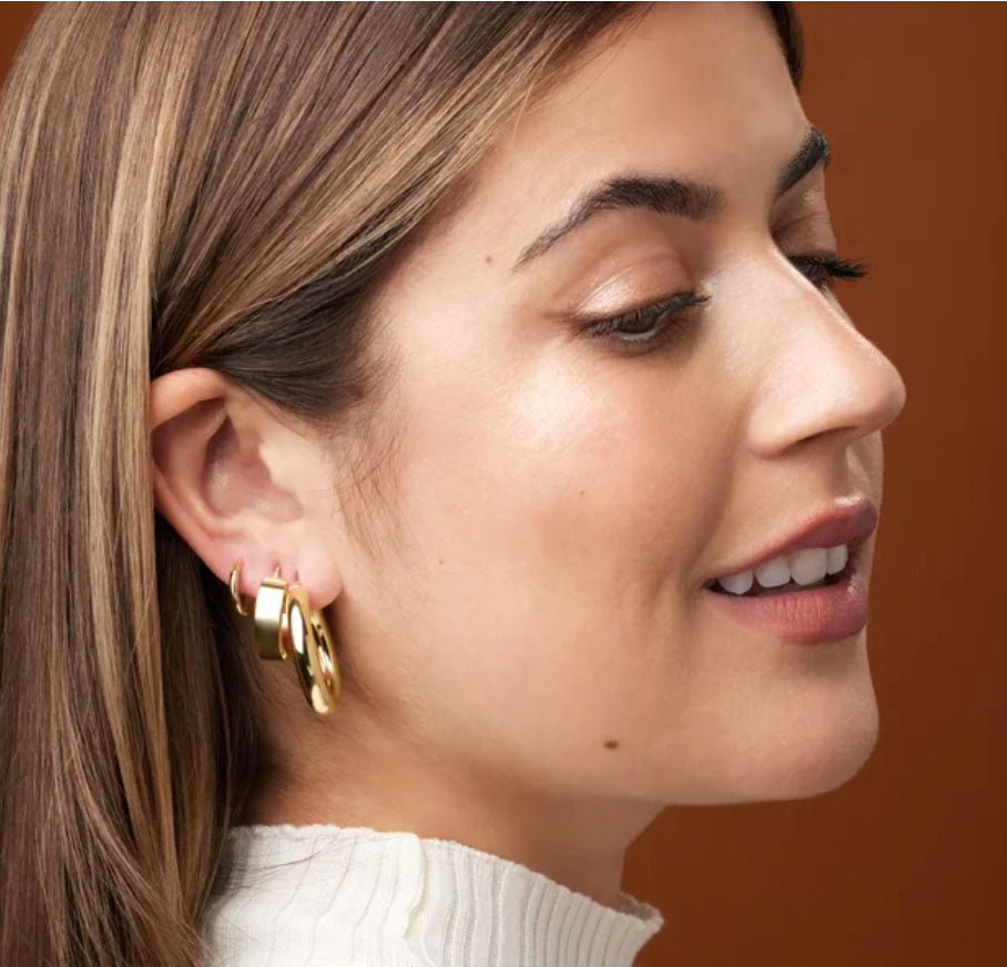 Jumbo Gold Uptown Hoop Earrings