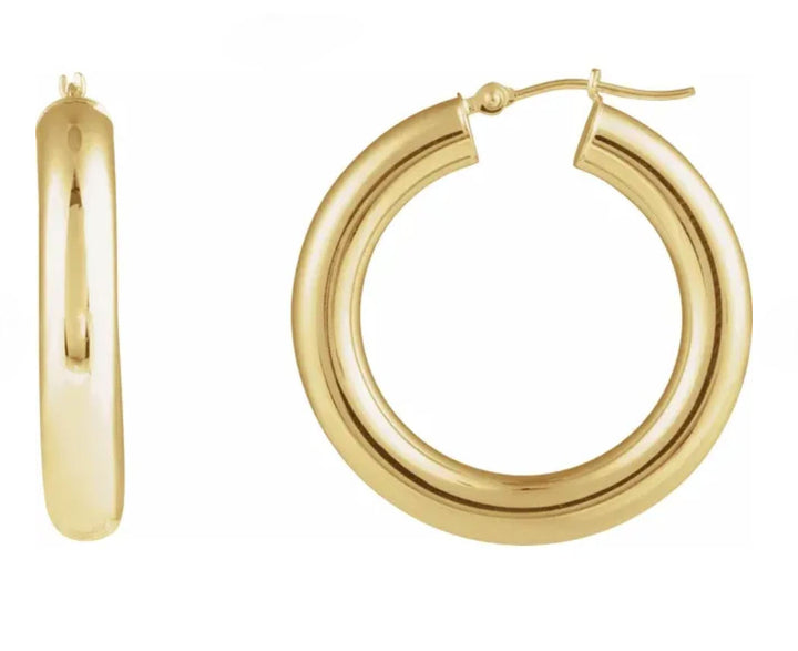Jumbo Gold Uptown Hoop Earrings
