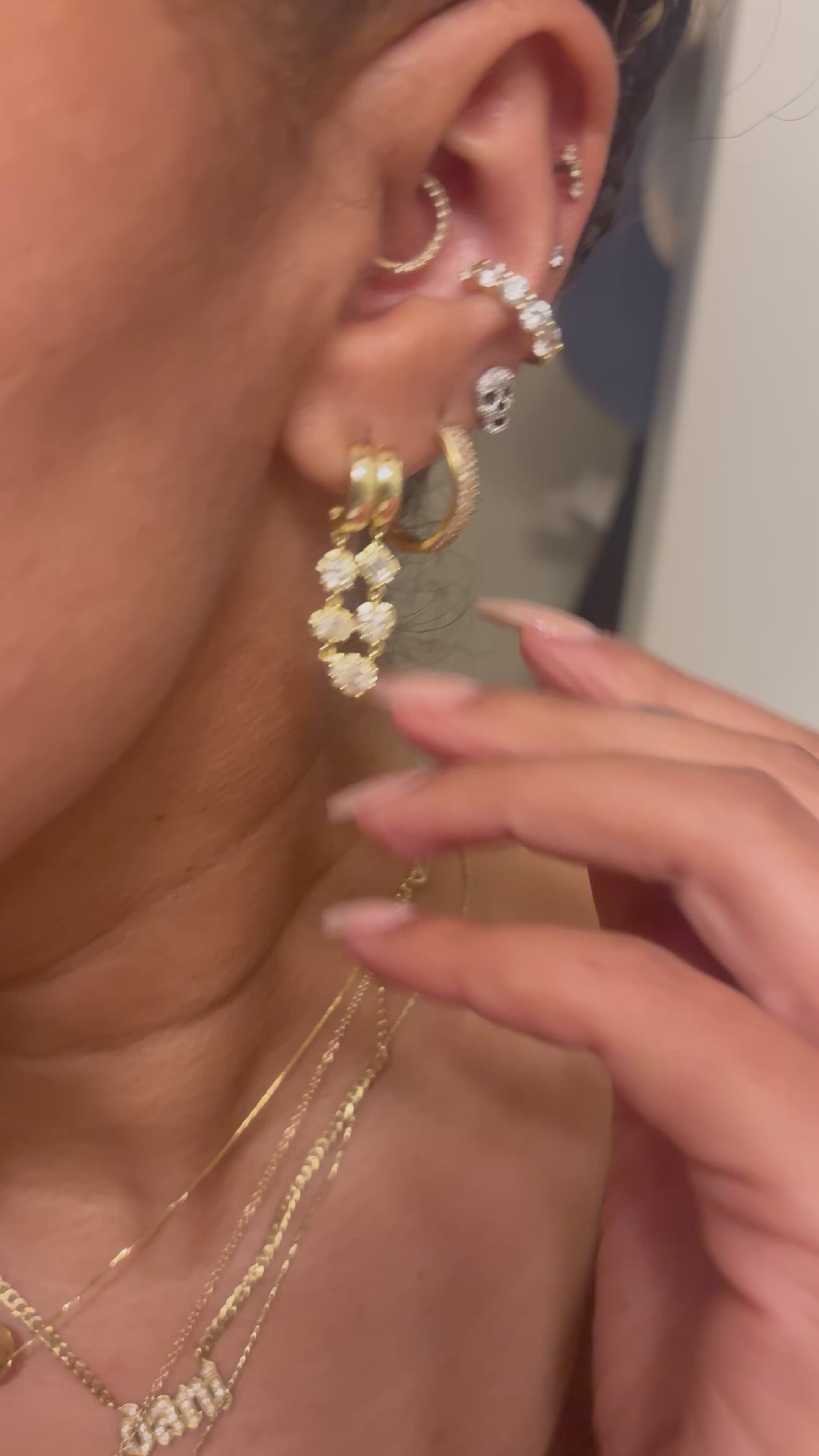 Moissanite Dangle Earrings