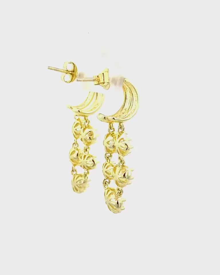 Moissanite Dangle Earrings