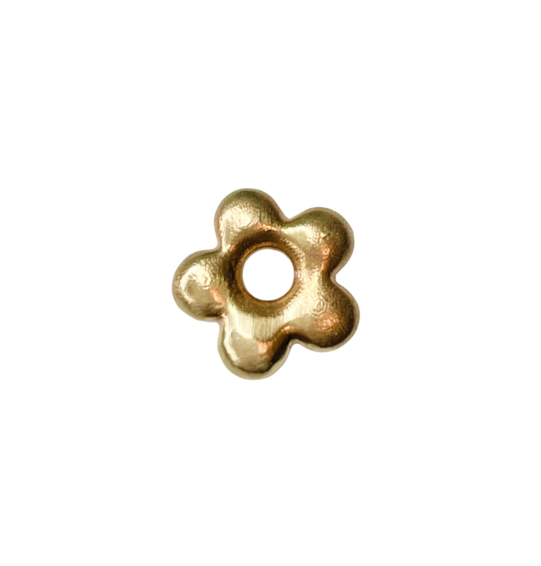 Gold Puffy Flower Charm